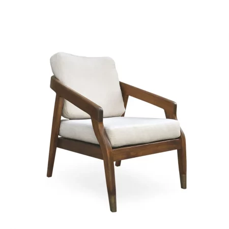 Sillón Bajo en Madera de Mindi con Cojines 68x77x92 Cm - Moycor (1)