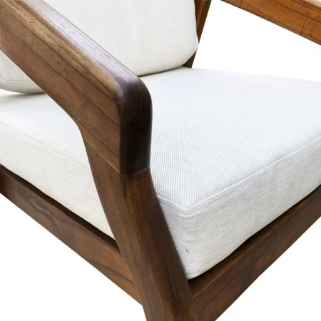 Sillón Bajo en Madera de Mindi con Cojines 68x77x92 Cm - Moycor (4)