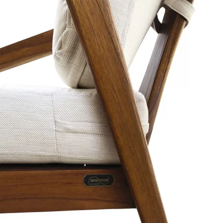 Sillón Bajo en Madera de Mindi con Cojines 68x77x92 Cm - Moycor (5)