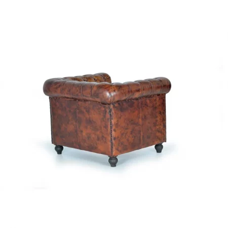 Sillón Chéster Piel Color Marrón 96x82x76 Cm - Giner y Colomer (6)
