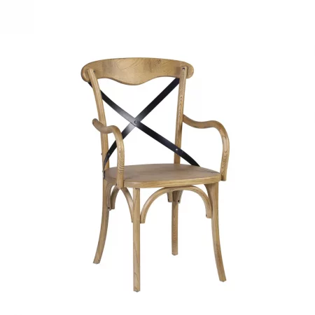 Sillón Chicago Madera Roble Y Hierro 54x58x92 Cm - Moycor (1)