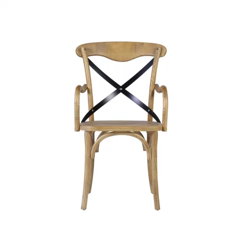 Sillón Chicago Madera Roble Y Hierro 54x58x92 Cm - Moycor (2)
