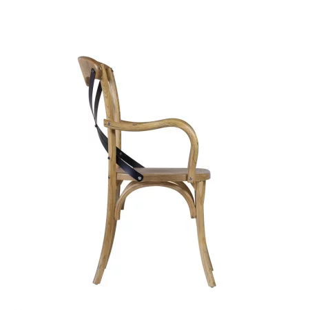 Sillón Chicago Madera Roble Y Hierro 54x58x92 Cm - Moycor (3)
