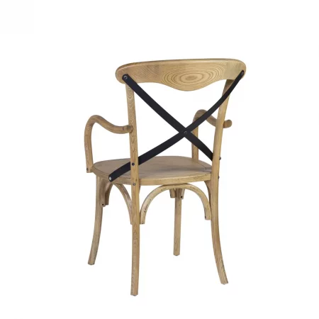 Sillón Chicago Madera Roble Y Hierro 54x58x92 Cm - Moycor (4)