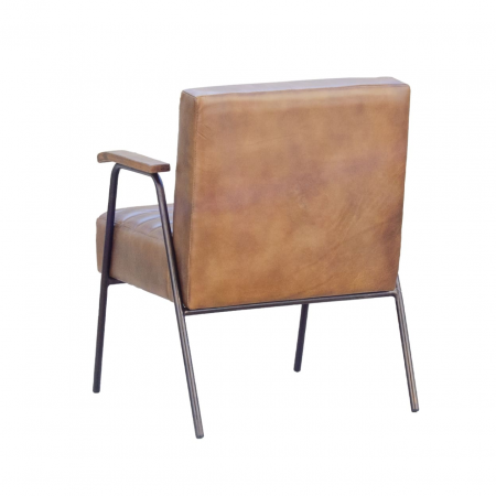 Sillón New Boston de Piel y Hierro Apoyadores de Madera de Mango - Moycor (2)