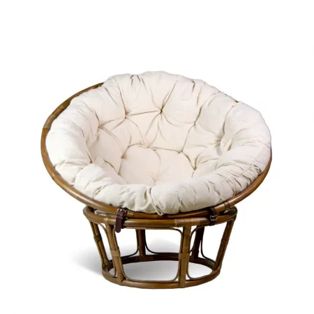 Sillón Papasan de Ratán con Cojín 100x100x75 Cm - Moycor (1)