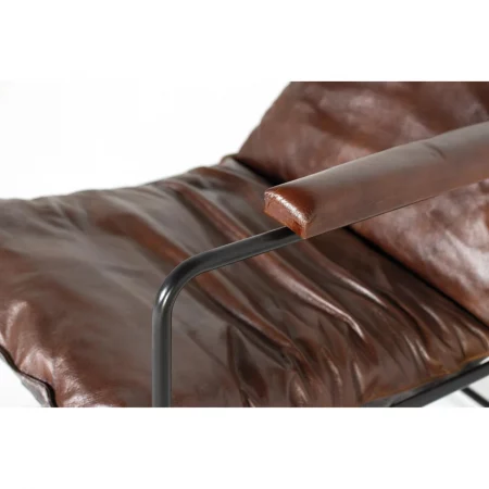 Sillón Piel Estructura Metal 63x82x76 Cm - Giner y Colomer (3)