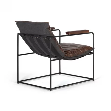Sillón Piel Estructura Metal 63x82x76 Cm - Giner y Colomer (5)