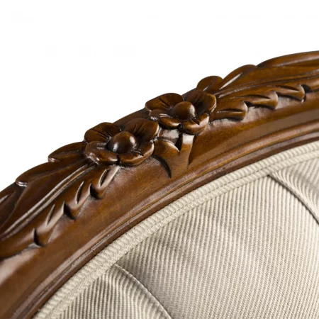 Sillón Tapizado GrandFather Honey Madera Caoba Colección Vintage 76x75x107 Cm - Moycor (5)