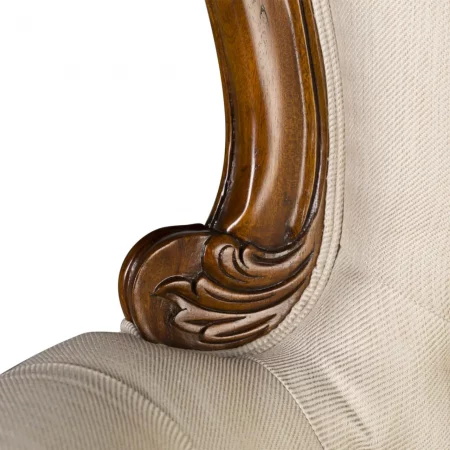 Sillón Tapizado GrandFather Honey Madera Caoba Colección Vintage 76x75x107 Cm - Moycor (8)