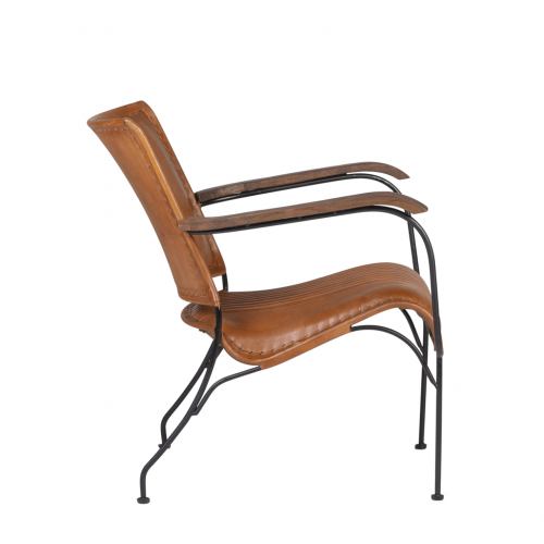 Sillón de Piel Estilo Industrial Modelo Boston 68x76x75 Cm - Moycor (2)