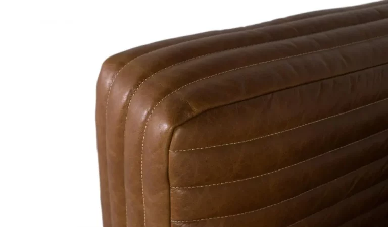 Sillon de Piel Marron 103x98x67 Cm - Giner y Colomer (3)