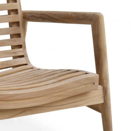 Sillón en Madera de Teka para Jardín 70x60x70 Cm - Moycor (3)
