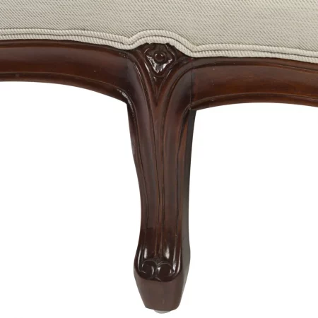 Sofá 2 Plazas Tapizado cCojines Mod. Louis Honey Madera Caoba Colección Vintage 160x75x90 Cm - Moycor (7)
