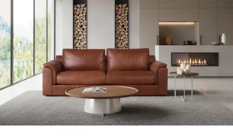 Sofá 3 Plazas de Piel Marron 227x95x85 Cm - Giner y Colomer (2)