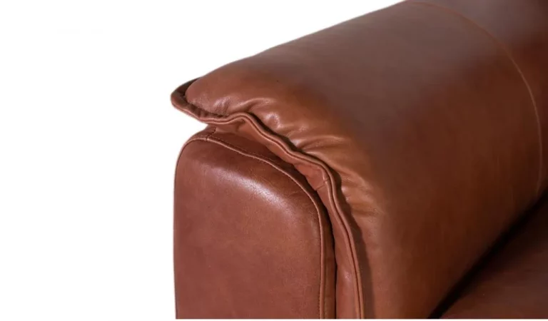 Sofá 3 Plazas de Piel Marron 227x95x85 Cm - Giner y Colomer (5)