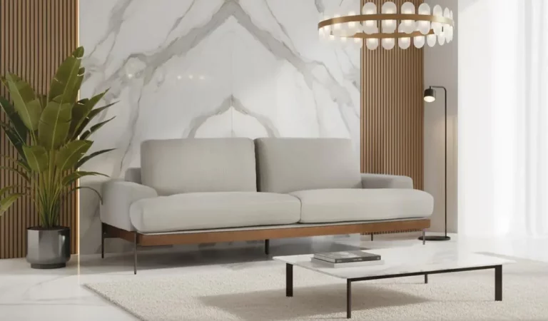 Sofá 3 Plazas en Tela de Lino 225x89x80 Cm - Giner y Colomer (5)