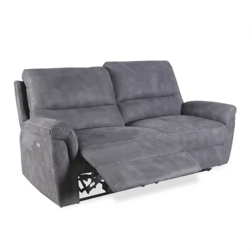 Sofá Basil Reclinable Eléctrico Gris - Moycor (2)