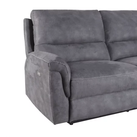Sofá Basil Reclinable Eléctrico Gris - Moycor (4)