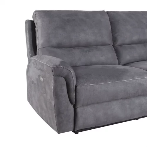 Sofá Basil Reclinable Eléctrico Gris - Moycor (4)