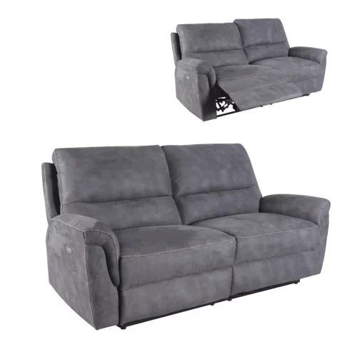Sofá Basil Reclinable Eléctrico Gris - Moycor (9)