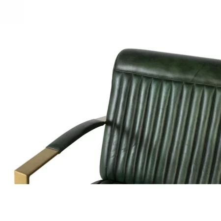 Sofá Contemporáneo Tapizado con Piel y Soportes de Metal y Madera - Giner y Colomer (5)