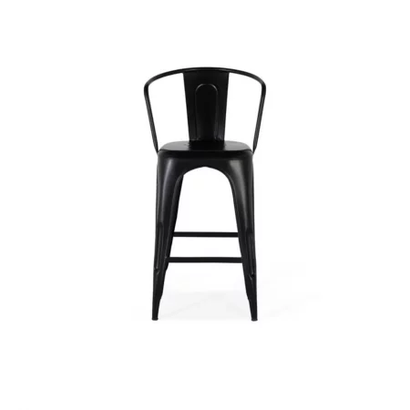 Taburete Alto Industrial de Metal Color Negro 55x56x106 Cm - Giner y Colomer (4)
