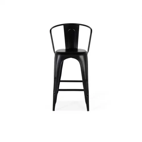 Taburete Alto Industrial de Metal Color Negro 55x56x106 Cm - Giner y Colomer (4)