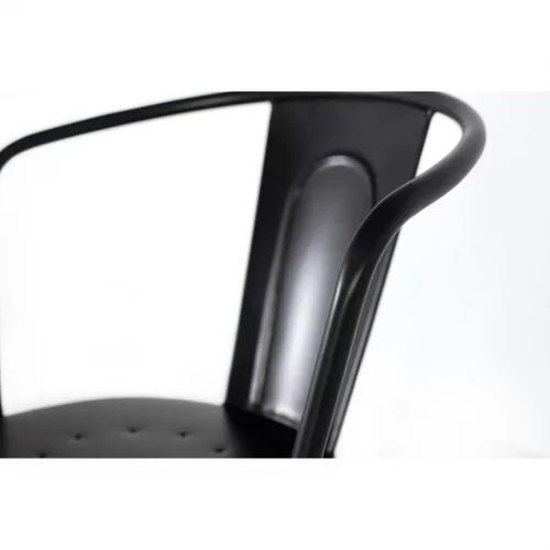Taburete Alto Industrial de Metal Color Negro 55x56x106 Cm - Giner y Colomer (5)