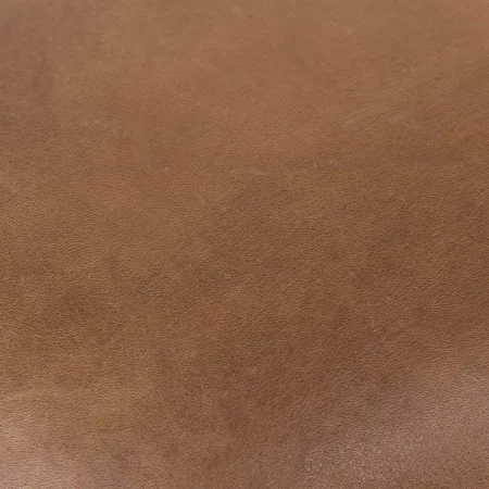 Taburete Rectangular de Piel con Madera de Teca - Moycor (3)