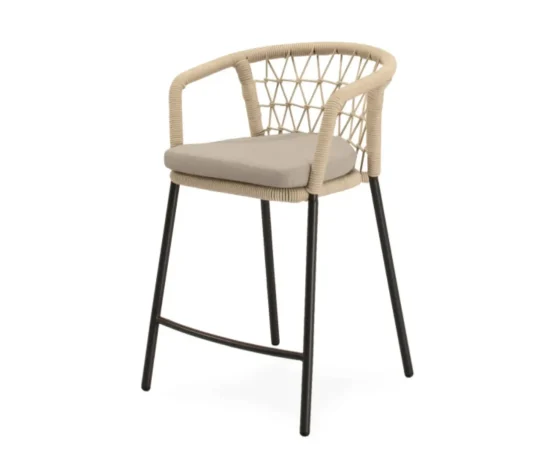 Taburete de Exterior Edwin BeigeNegro 56x57x91 Cm – Somcasa (1)