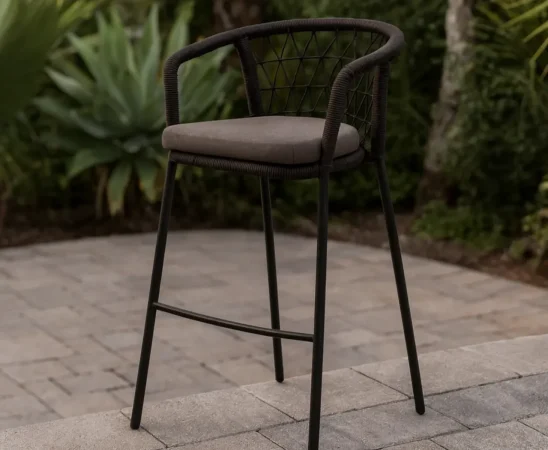 Taburete de Exterior Edwin Gris Oscuro 56x57x91 Cm – Somcasa (3)