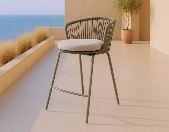 Taburete de Exterior Pierre BeigeBlanco 56x59x88 Cm – Somcasa (3)