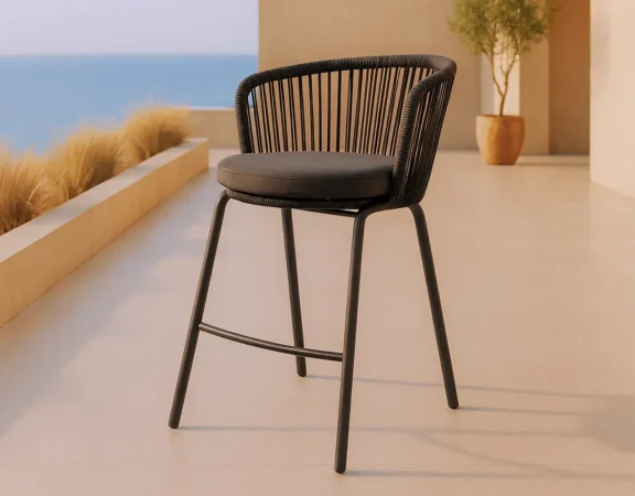 Taburete de Exterior Pierre Gris Oscuro 56x59x88 Cm – Somcasa (4)