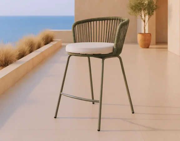 Taburete de Exterior Pierre Verde 56x59x88 Cm – Somcasa (2)