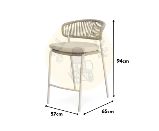 Taburete de Exterior Randall Beige 57x65x94 Cm – Somcasa (1)