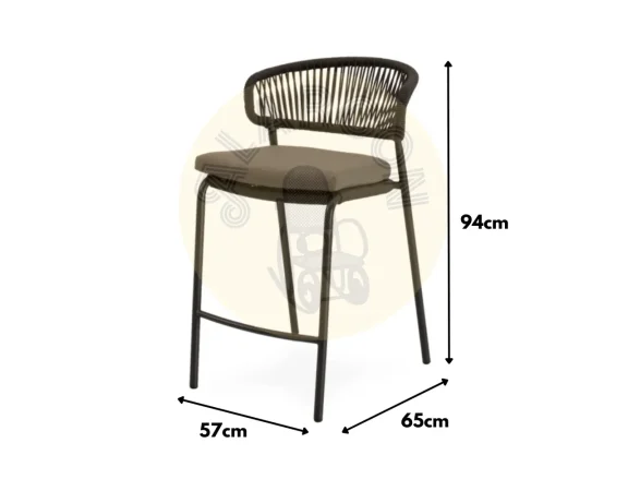 Taburete de Exterior Randall Gris Oscuro 57x65x94 Cm – Somcasa (3)