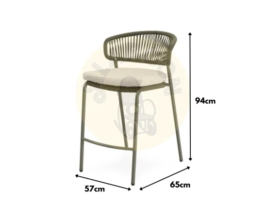 Taburete de Exterior Randall Verde 57x65x94 Cm – Somcasa (3)