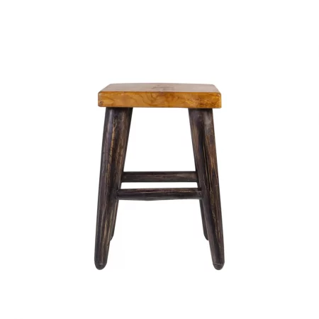 Taburete de Patas Negras de Madera de Teca - Moycor (2)
