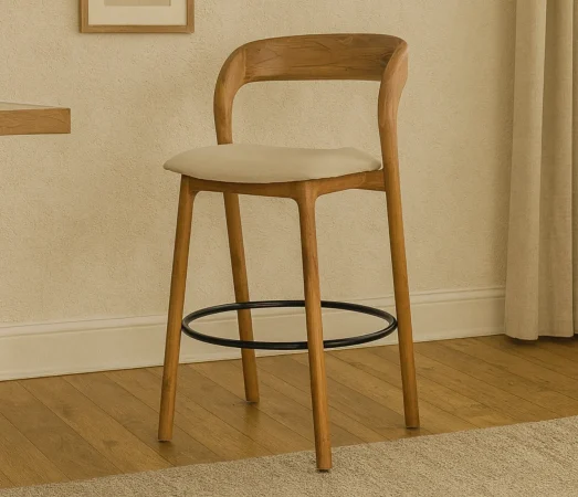 Taburetes Madera Maciza de Acacia 53x53x109 Cm - Giner y Colomer (1)