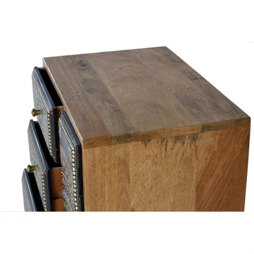Telefonera 4 Cajones y 1 Puerta en Madera de Mango 45x30x60 Cm - Giner y Colomer (7)