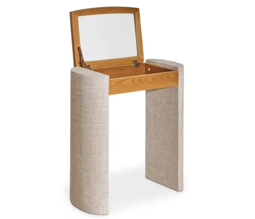 Tocador con Espejo MDF Poliester Poliuretano Natural 68x36x76 Cm - Imori (3)