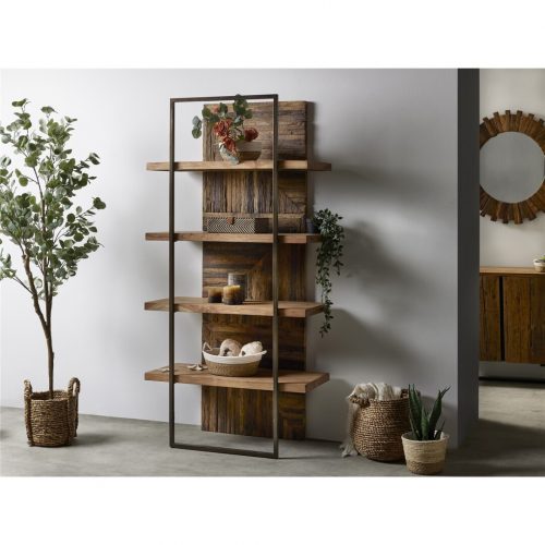 ESTANTERIA VENATICI MAD.RECICL./ACACIA/METAL IMORI