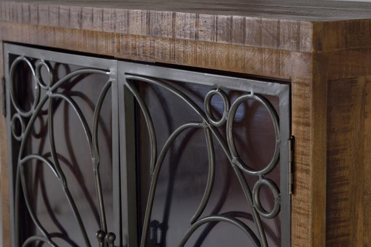 VITRINA 2 CAJONES Y 2 PUERTAS DE METAL FABRICADO EN MADERA DE MANGO6