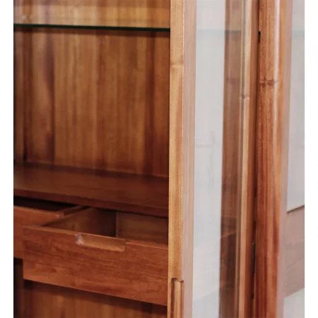 Vitrina 2 Cajones 2 Puertas Madera Caoba Coleccion Oporto 100x40x190 Cm - Moycor (6)