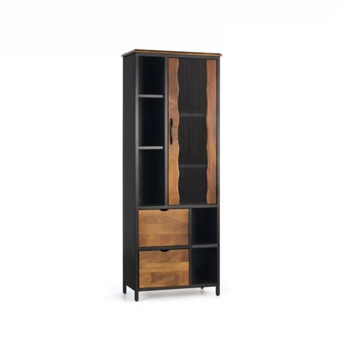 Vitrina 2 Puertas Madera Mango y Metal Estilo Industrial Colección Zanzíbar 75x38x178 Cm - Giner y Colomer (2)