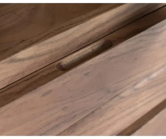 Vitrina Alta de Madera Maciza con Puerta de Vidrio y Cajones-PC (5)
