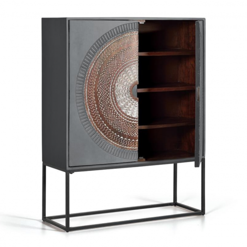 Vitrina-Armario con 2 Puertas en Madera de Mango - Giner y Colomer - 4