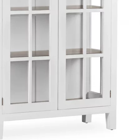 Vitrina Blanca Madera Mindi 2 Puertas Colección Everest 95x40x190 Cm - Moycor (3)