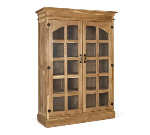 Vitrina Madera Maciza de Teca 130x45x180 Cm - Giner y Colomer (3)